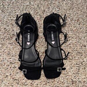 Steve Madden Black Multi-Strap Heels- Girls Size 2